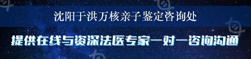 沈阳于洪万核亲子鉴定咨询处